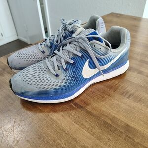Nike Air Zoom Pegasus 34 Men US 11 Training Running Shoe Grey Blue